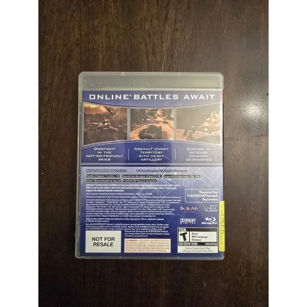 Warhawk Game for Sony PlayStation 3 (PS3, 2007) |